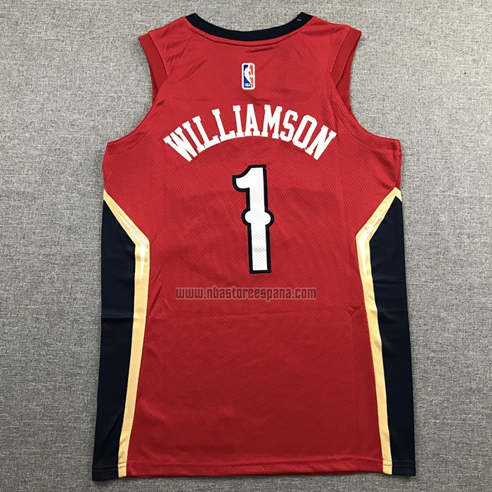 Camiseta New Orleans Pelicans Zion Williamson NO 1 Statement 2019-20 Rojo